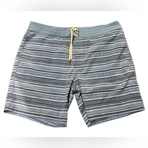 Faherty Brand Classic Board Short Blue Falls Striped Unlined Men’s Size 36